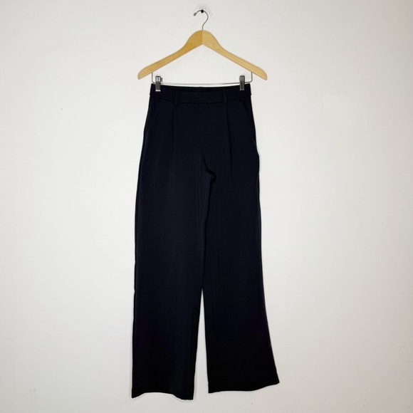 Halara XS Tall Navy Wide Leg Pants 02857107 | High Rise Stretch Dress Trousers - Picture 5 of 8